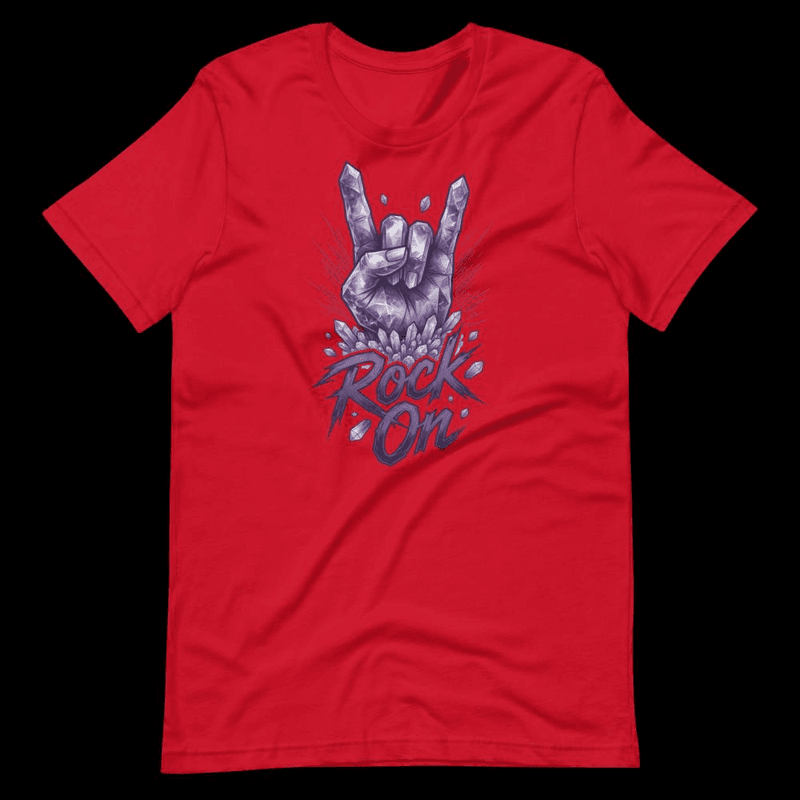 Rock On Unisex T-Shirt — Red